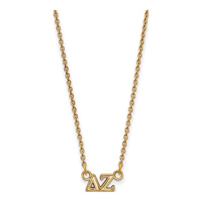 Delta Zeta Gold-Plated Sterling Silver Extra Small Sorority Necklace