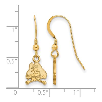 East Carolina University Gold-Plated Sterling Silver Pirates Earrings – view 2