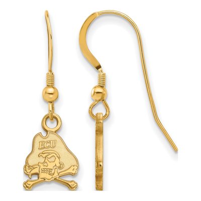 East Carolina University Gold-Plated Sterling Silver Pirates Earrings