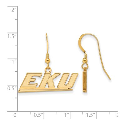 Eastern Kentucky University Gold-Plated Sterling Silver EKU Small Earrings – view 2