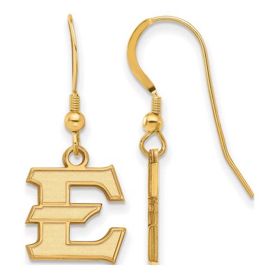 East Tennessee State University Gold-Plated Sterling Silver ETSU Wire Letter E Earrings