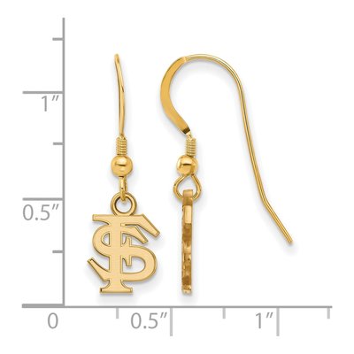 Florida State University Gold-Plated Sterling Silver F-S Earrings – view 2