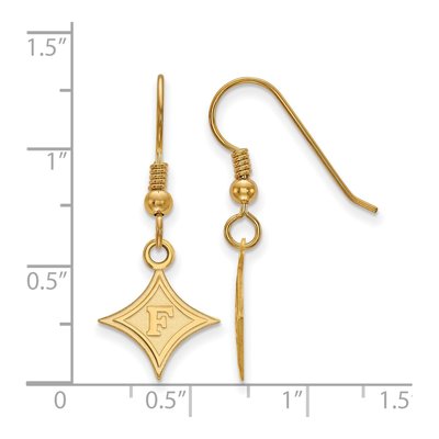 Furman University Gold-Plated Sterling Silver Earrings – view 2