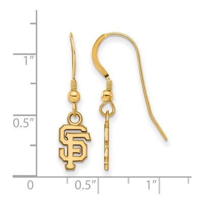 San Francisco Giants Gold-Plated Sterling Silver Dangle Earrings – view 2