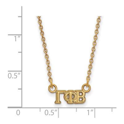 Gamma Phi Beta Gold-Plated Pendant Necklace, 18" – view 2