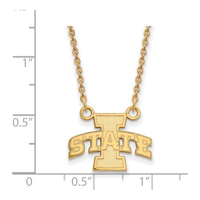 Iowa State University Gold-Plated Sterling Silver Small Pendant Necklace – view 2