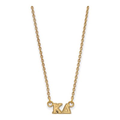 Kappa Delta Gold-Plated Sterling Silver Extra Small Sorority Necklace