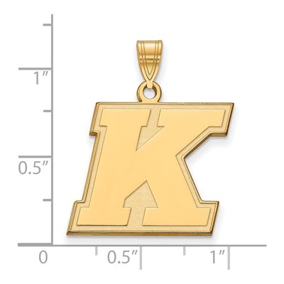 Kent State University Gold-Plated Sterling Silver Large Letter K Pendant – view 2