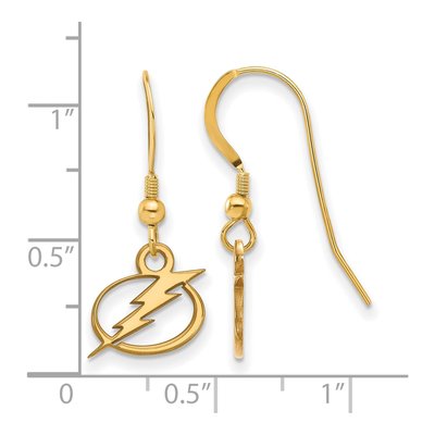 Tampa Bay Lightning Gold-Plated Sterling Silver Wire Earrings – view 2