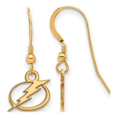 Tampa Bay Lightning Gold-Plated Sterling Silver Wire Earrings