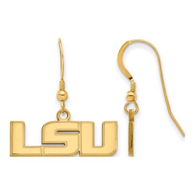 Louisiana State University Gold-Plated Sterling Silver LSU Earrings