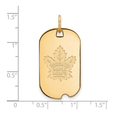 Toronto Maple Leafs Gold-Plated Sterling Silver Dog Tag Pendant – view 2