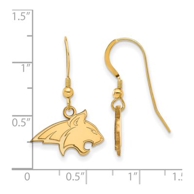 Montana State University Gold-Plated Sterling Silver Bobcat Earrings – view 2