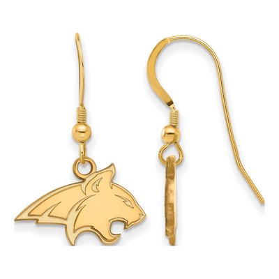 Montana State University Gold-Plated Sterling Silver Bobcat Earrings