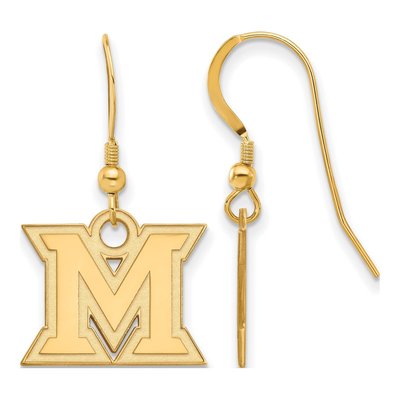 Miami University Gold-Plated Sterling Silver Letter M Earrings