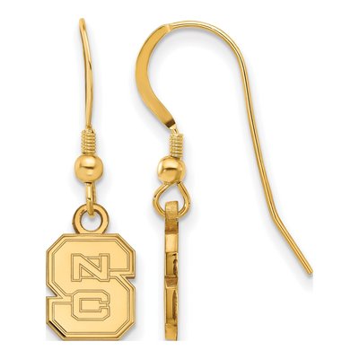 North Carolina State University Gold-Plated Sterling Silver NC N-C-S Extra Small Earrings