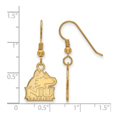 Northern Illinois University Gold-Plated Sterling Silver NIU Huskies Earrings – view 2