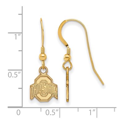 Ohio State University Gold-Plated Sterling Silver Buckeyes Earrings – view 2