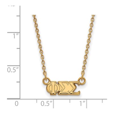 Phi Sigma Sigma Gold-Plated Sterling Silver Extra Small Pendant – view 2