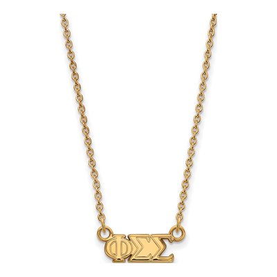 Phi Sigma Sigma Gold-Plated Sterling Silver Extra Small Pendant