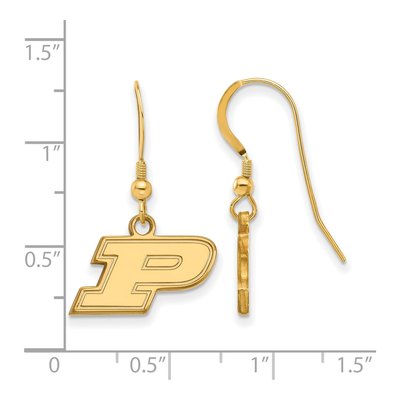 Purdue University Gold-Plated Sterling Silver Letter P Earrings – view 2