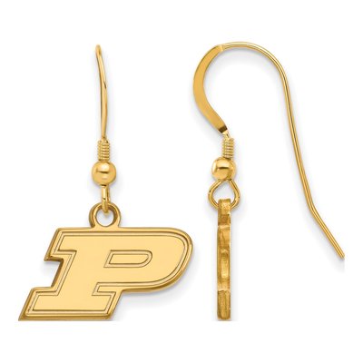 Purdue University Gold-Plated Sterling Silver Letter P Earrings