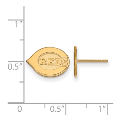 Cincinnati Reds Gold-Plated Sterling Silver Stud Earrings – view 2