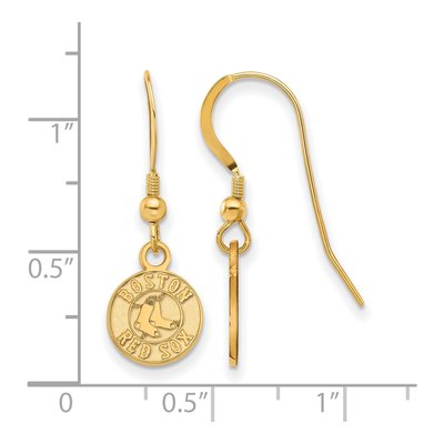 Boston Red Sox Gold-Plated Sterling Silver Dangle Earrings – view 2