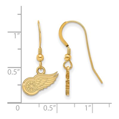 Detroit Red Wings Gold-Plated Sterling Silver Wire Earrings – view 2