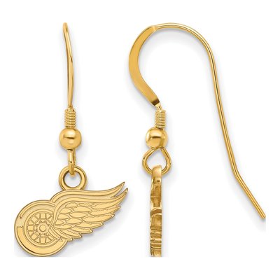 Detroit Red Wings Gold-Plated Sterling Silver Wire Earrings
