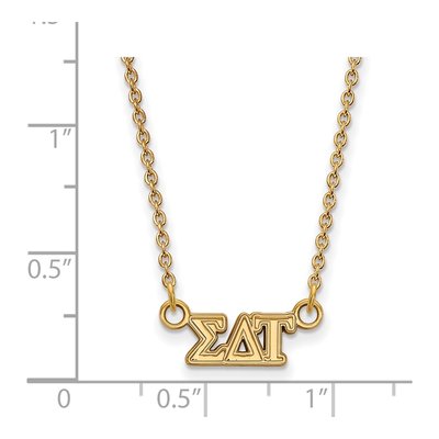 Sigma Delta Tau Gold-Plated Sterling Silver Extra Small Pendant Necklace – view 2