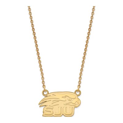 St Joseph's University Gold-Plated Sterling Silver Small St Hawks Pendant – view 2