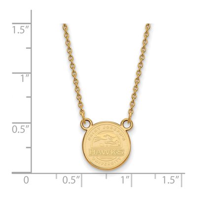 St Joseph's University Gold-Plated Sterling Silver Small St Hawks Pendant – view 3