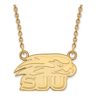 St Joseph's University Gold-Plated Sterling Silver Small St Hawks Pendant