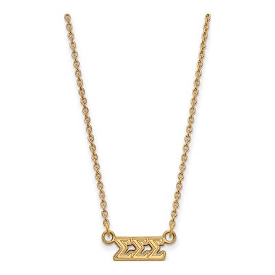 Sigma Sigma Sigma Gold-Plated Sterling Silver Sorority Greek Letters Extra Small Pendant