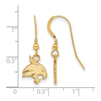 Texas State University Gold-Plated Sterling Silver Bobcat Earrings – view 2