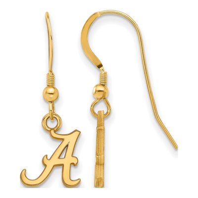 University of Alabama Gold-Plated Sterling Silver Letter A Earrings