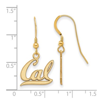 University of California Berkeley Gold-Plated Sterling Silver UC Earrings – view 2