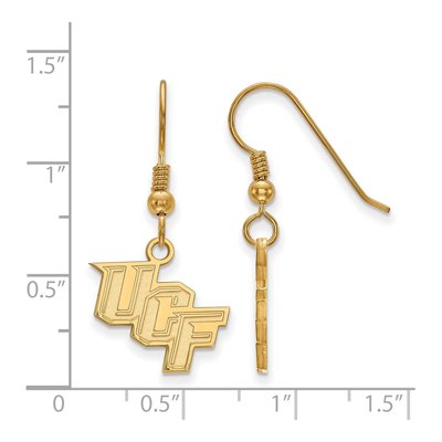 University of Central Florida Gold-Plated Sterling Silver UCF Knights Earrings – view 2