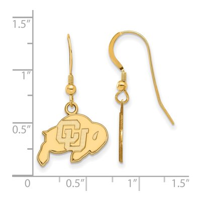 University of Colorado Gold-Plated Sterling Silver Buffalo Earrings – view 2