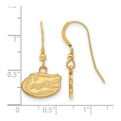 University of Florida Gold-Plated Sterling Silver Gators Extra Small Earrings – view 2