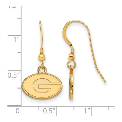 University of Georgia Gold-Plated Sterling Silver UGA Letter G Earrings – view 2