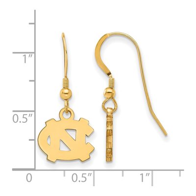 University of North Carolina Gold-Plated Sterling Silver UNC Tar Heels Earrings – view 2