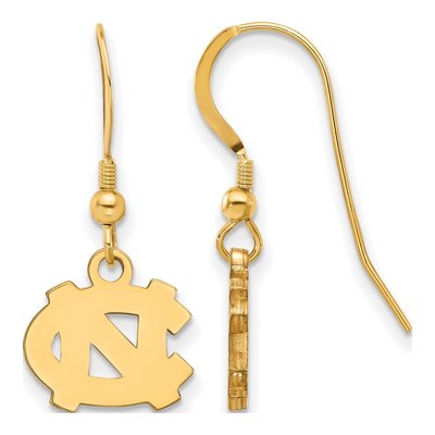 University of North Carolina Gold-Plated Sterling Silver UNC Tar Heels Earrings