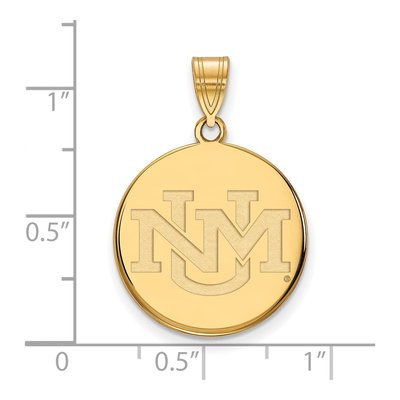 University of New Mexico Gold-Plated Sterling Silver Large Pendant – view 2