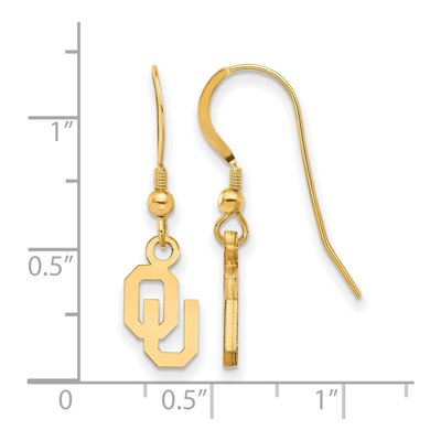 University of Oklahoma Gold-Plated Sterling Silver OU Earrings – view 2