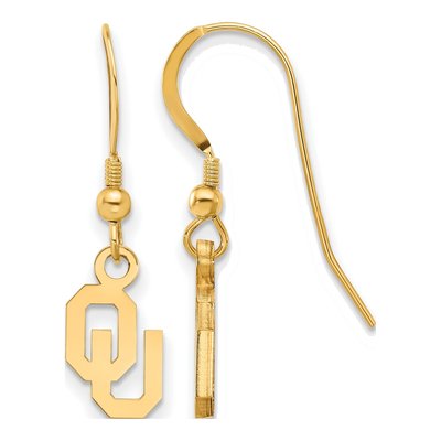 University of Oklahoma Gold-Plated Sterling Silver OU Earrings