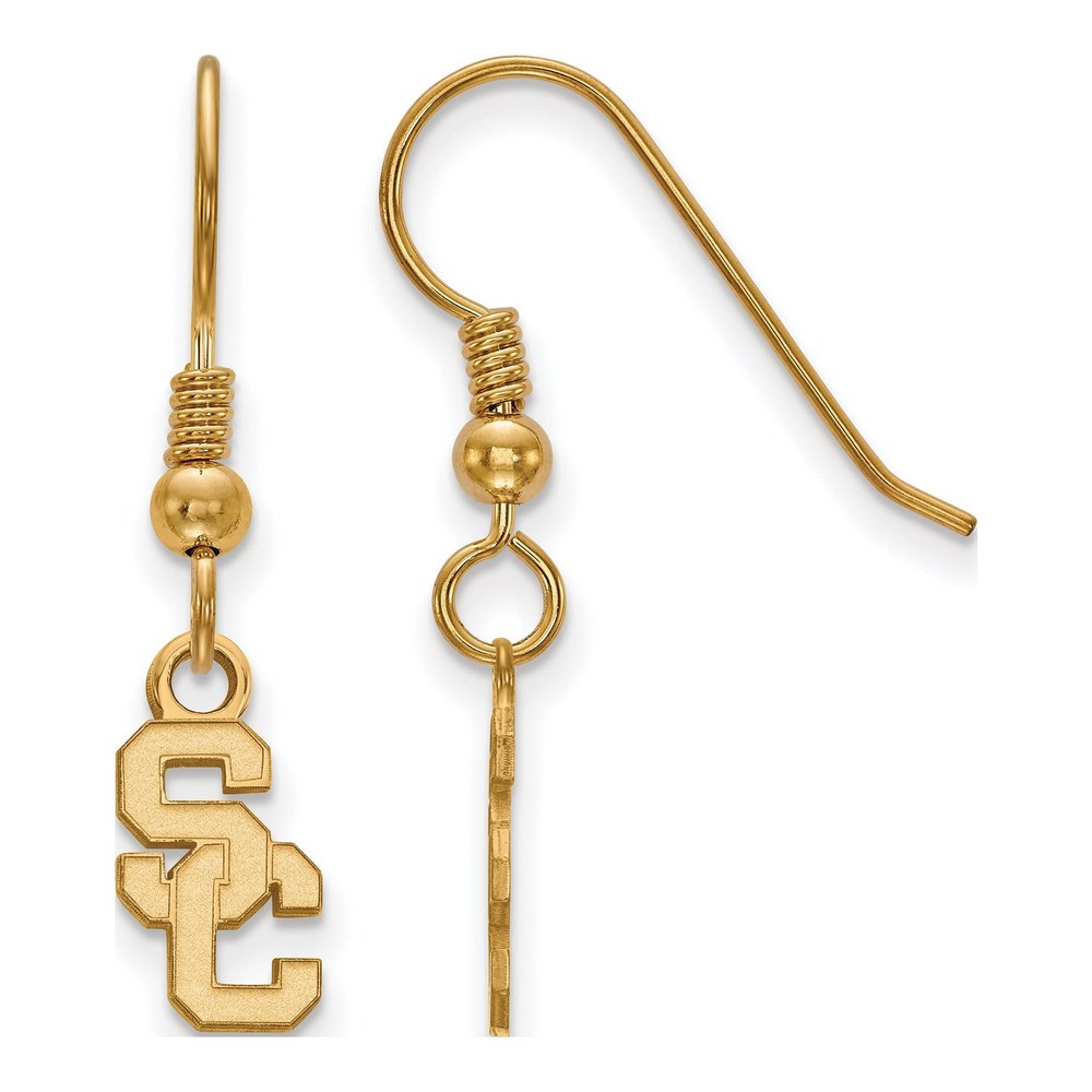 University of Southern California Gold-Plated Sterling Silver USC Trojans S-C Earrings