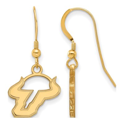 University of South Florida Gold-Plated Sterling Silver USF Bulls Bull Earrings