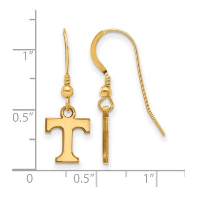 University of Tennessee Gold-Plated Sterling Silver Letter T Earrings – view 2